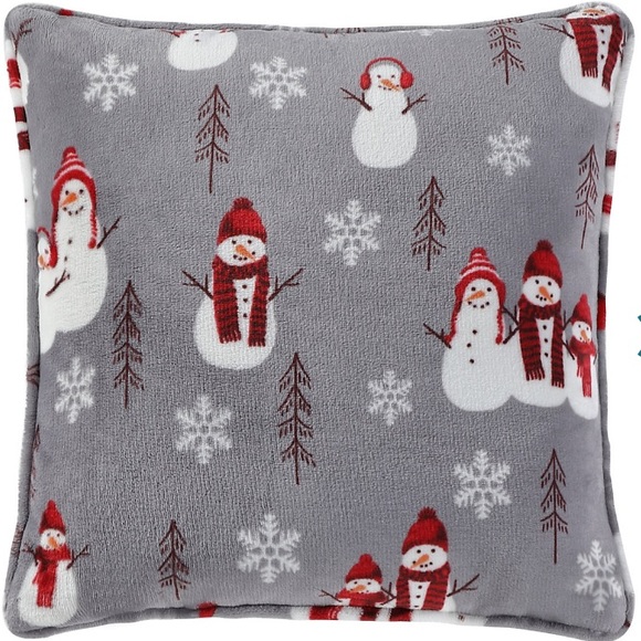 Cuddl Duds Other - NWT CUDDL DUDS Plush Christmas Throw Pillow Gray